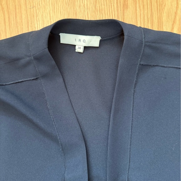 IRO navy Ali's lace-up blouse Sz 36/US 4-6 - Picture 7 of 7